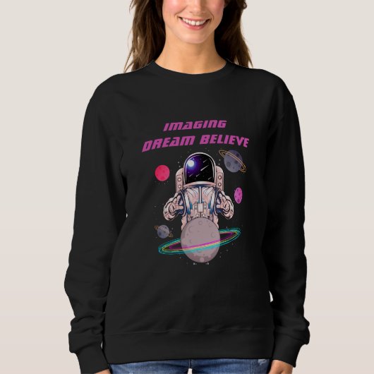 Sweatshirt L'astronaute cool Space Star Planètes (Devant)