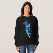 Sweatshirt L'astronaute Cosmonaut Space USA US Drapeau Rocket (Devant entier)