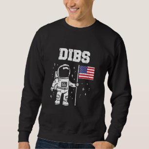 Sweatshirt L'Astronaute De Dibs Moon Us Drapeau Américain 4 J