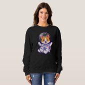 Sweatshirt L'astronaute Dog Cute Dog Design (Devant entier)