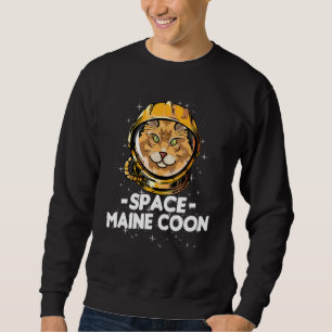 Sweatshirt L'astronaute spatiale Maine Coon Cat Mom