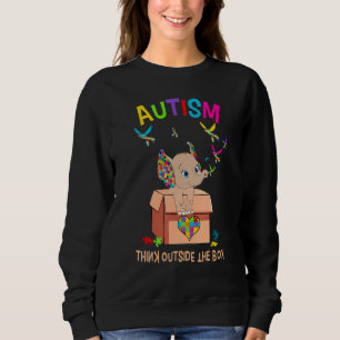 Sweatshirt L'Autisme Penser À L'Extérieur De La Boîte Autisme
