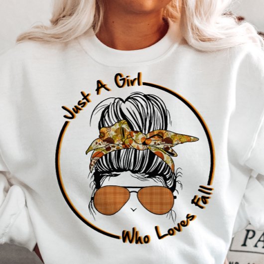 SWEATSHIRT L'AUTOMNE A THÈME JUSTE UNE FILLE QUI AIME TOMBER