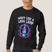 Sweatshirt Lava Lamp Retro Aesthetic Psychedelic Groovy Vibes (Devant)