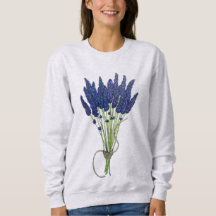 Sweatshirt Lavandula Lavender Bund Herbe Jardin Fleur Violet
