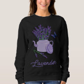 Sweatshirt Lavender Pot Vase Butterfly  Beautiful Flower (Devant)