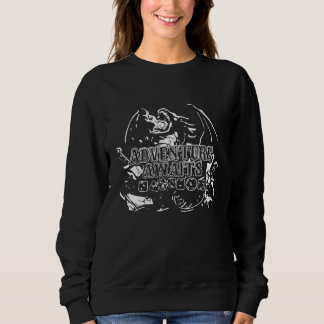 Sweatshirt L'aventure attend le lineart blanc
