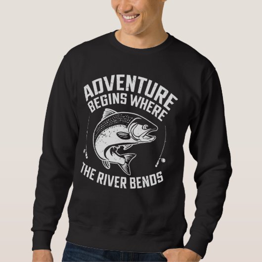 Sweatshirt L'aventure commence là où la rivière délimite le p (Devant)