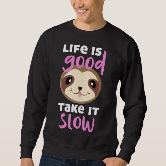Sweatshirt Lazy Adorable Sloth Motif (Devant)