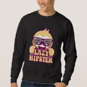 Sweatshirt Lazy Hipster Sloth Mustache Freethinker Nerd Urban (Devant)