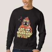 Sweatshirt Lazy Hipster Sloth Mustache Freethinker Urban Styl (Devant)