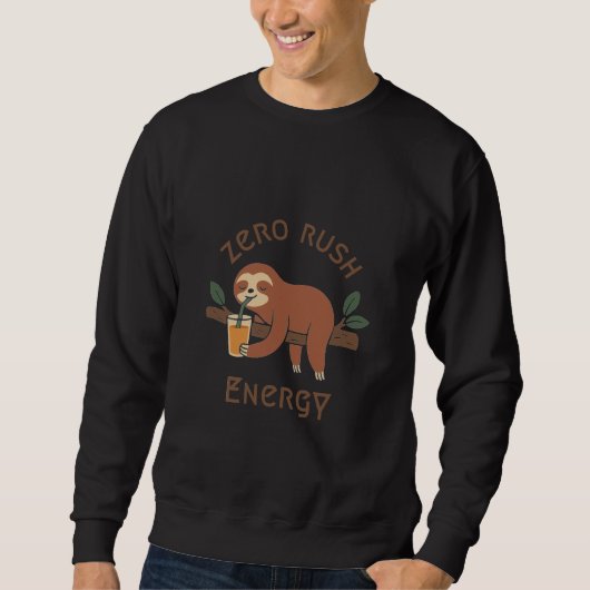 Sweatshirt Lazy Sloth – Funny Cute Sleepy Vibes (Devant)