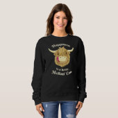 Sweatshirt Le bonheur de la vache écossaise (Devant entier)