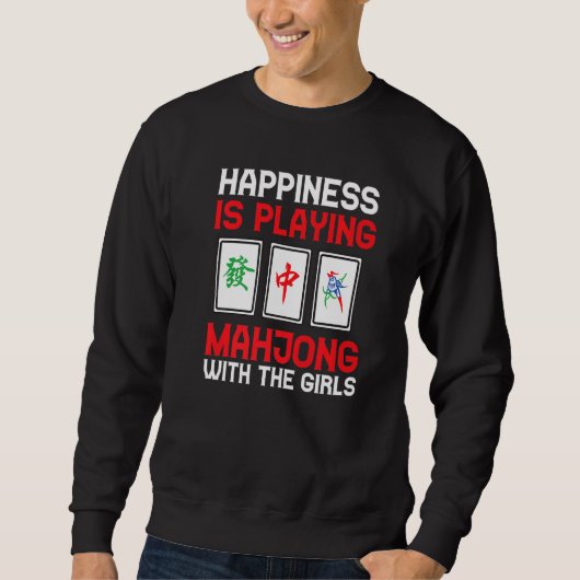Sweatshirt Le Bonheur Des Cool Mahjong Joue Aux Filles Mahjon (Devant)