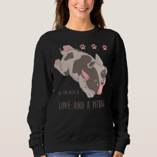 Sweatshirt Le Bonheur Est Aimé Par Un Pit Bull Parfait