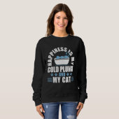 Sweatshirt Le Bonheur Est Mon Plongée Froide Et Mon Bain De G (Devant entier)