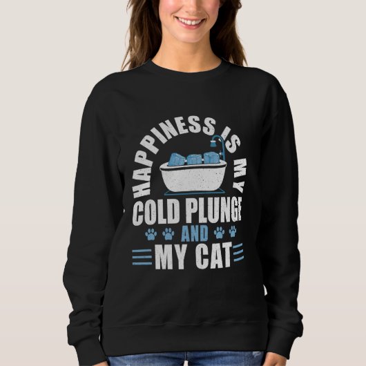 Sweatshirt Le Bonheur Est Mon Plongée Froide Et Mon Bain De G (Devant)