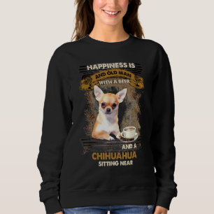 Sweatshirt Le Bonheur Est Un Vieux Homme Avec Une Bière Chihu