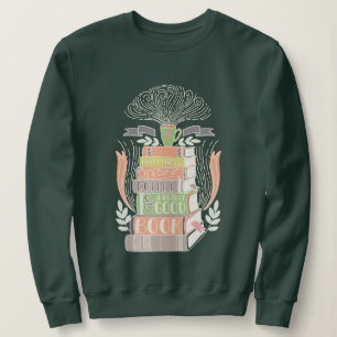Sweatshirt "Le bonheur est une tasse de café et un bon livre"