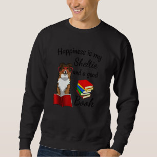 Sweatshirt Le Bonheur Mignonne Est Shelter Et Livres Sheltie 