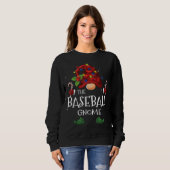 Sweatshirt Le Buffalo Gnome De Baseball Plaid Christmas Tree (Devant entier)