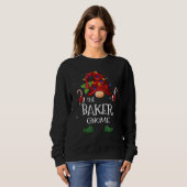 Sweatshirt Le Buffle Baker Gnome Plaid Christmas Tree Light (Devant entier)