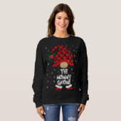 Sweatshirt Le Buffle de Noël de maman Gnome Plaid Matching F (Devant entier)
