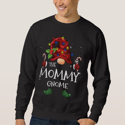 Sweatshirt Le Buffle Mammy Gnome Plaid Christmas Tree Light (Devant)