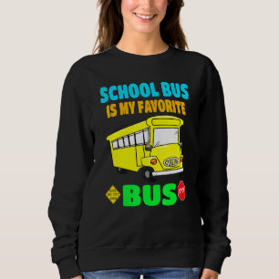 Sweatshirt Le Bus Scolaire Est Mon Bus Préféré Enfants Enfant