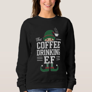 Sweatshirt Le Café Boire Famille Elfe Correspondant Noël
