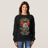 Sweatshirt Le café écrit à l'envers est Eeffoc Les chats boiv (Devant entier)