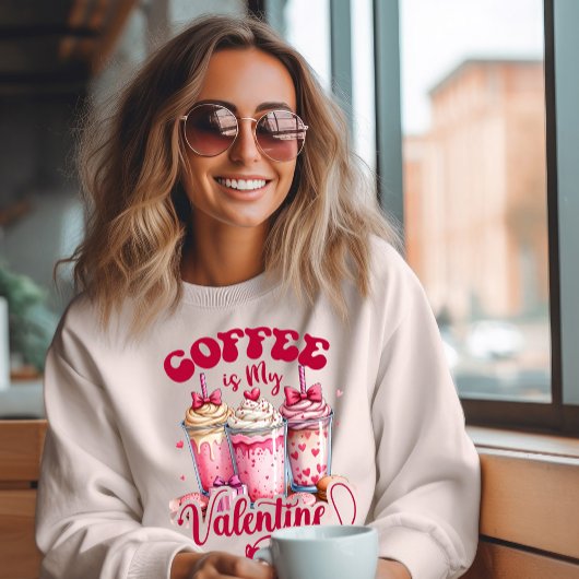 Sweatshirt Le café est ma Saint Valentin