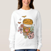 Sweatshirt Le café glacé me ramène de l'Halloween mort (Devant)