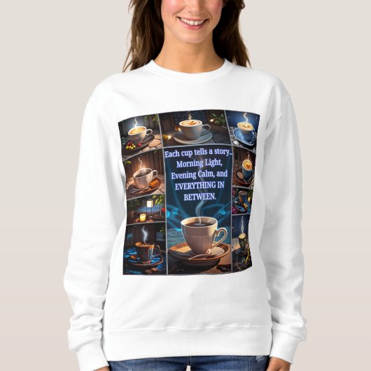 Sweatshirt Le café raconte une histoire (Devant)