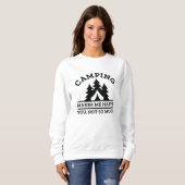Sweatshirt Le Camping Me Rend Heureux (Devant entier)
