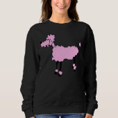 Sweatshirt Le caniche rose Wonky (Devant)