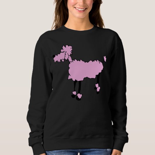 Sweatshirt Le caniche rose Wonky (Devant)