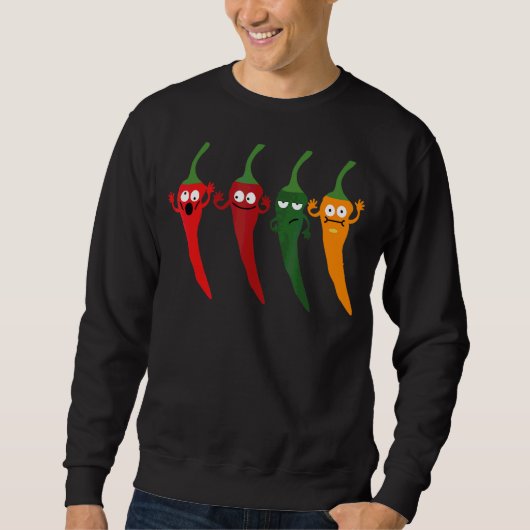 Sweatshirt Le Cayenne Pepper Chaud Colorful Chili (Devant)