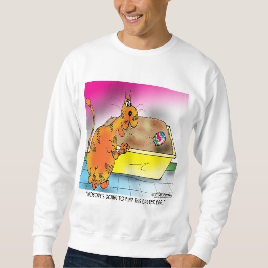 Sweatshirt Le chat cache l'oeuf de pâques (Devant)