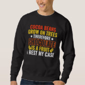 Sweatshirt Le chocolat est Fruit (Devant)