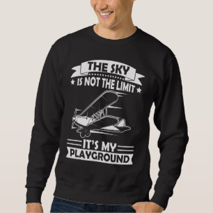 Sweatshirt Le Ciel N'Est Pas Ma Limite Avion Pilote Ae