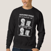 Sweatshirt Le code du programmeur fonctionne pourquoi mème (Devant)
