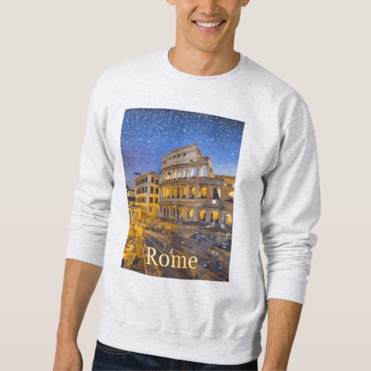 Sweatshirt Le Colisée à Rome la nuit (Devant)