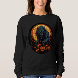 Sweatshirt Le costume de loup-garou et de Citrouille pour hom