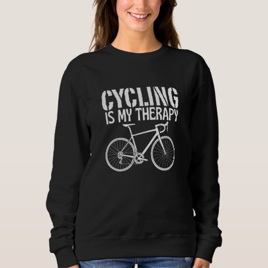 Sweatshirt le cyclisme est ma thérapie (Devant)