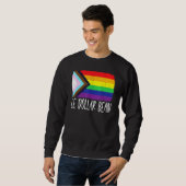 Sweatshirt Le Dollar Bean Lgbt Drapeau Rainbow Prith Mois Vin (Devant entier)