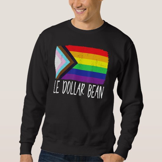 Sweatshirt Le Dollar Bean Lgbt Drapeau Rainbow Prith Mois Vin (Devant)
