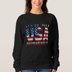 Sweatshirt Le Drapeau Américain Vintage Usa Indepenpende
