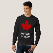 Sweatshirt Le drapeau canadien de la Feuille d'érable de l'Éq (Devant entier)