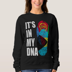 Sweatshirt Le Drapeau D'ADN Bahaméen Et Erythréen Mélange Le